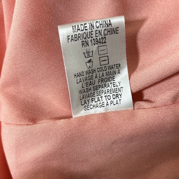 155. Tobi Blush Pink Lace Up Tie Neck Cut Out Back Fit & Flare Dress Small - Picture 10 of 11